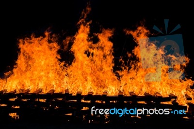 Fire Burning Wood Pile Stock Photo Fire Burning Wood Pile Stock Photo