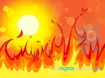 Fire Copyspace Represents Backgrounds Blaze And Solar Stock Image