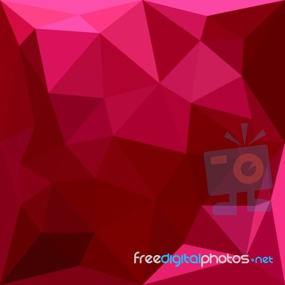 Firebrick Red Abstract Low Polygon Background Stock Image