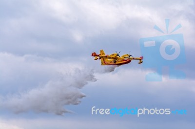 Firefighter Airplane Stock Photo