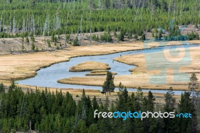 Firehole River, Yellowstone/usa - September 28 : View Of The Fir… Stock Photo