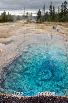 Firehole Spring In Yellowstone National Park Stock Photo