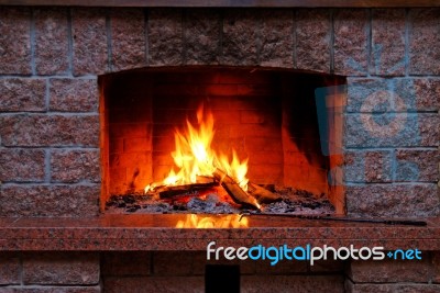 Fireplace Stock Photo
