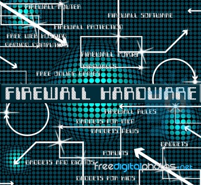 Firewall Hardware Shows No Access And Appliances Stock Image