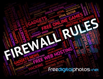Firewall Rules Means No Access And Defence Stock Image