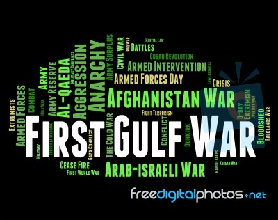 First Gulf War Means Operation Desert Storm And Conflicts Stock Image