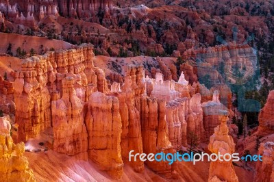 First Light At Bryce Canyon Stock Photo