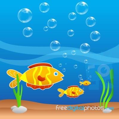 Fish In Water Stock Image