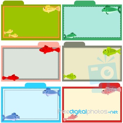 Fish Recipe Cards Stock Image