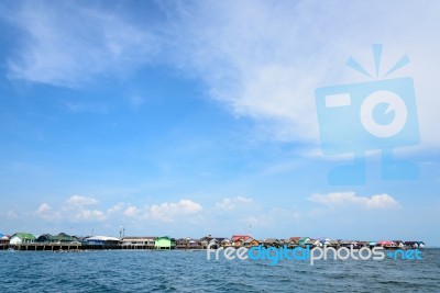 Fisherman Village At Koh Panyee Or Punyi Island In Summer Stock Photo