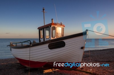 Fishing Boat On Dungeness Beach Stock Photo Fishing Boat On Dungeness Beach Stock Photo