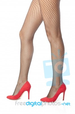 Fishnet Stockings Stock Photo