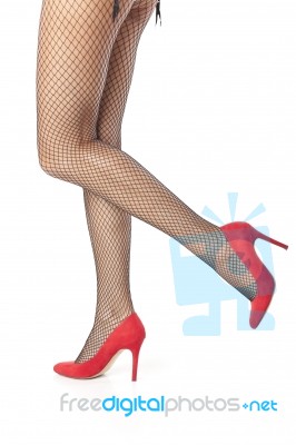 Fishnets And High Heels Stock Photo