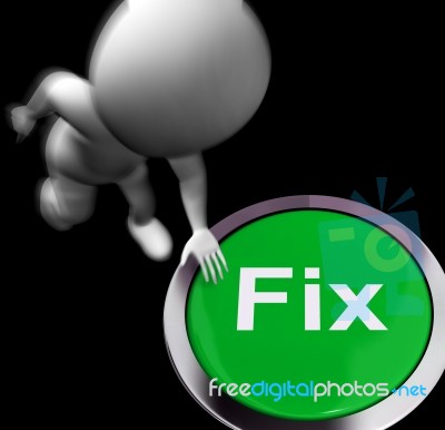 Fix Pressed Means Repair Mend Or Restore Stock Image
