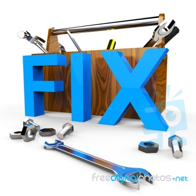 Fix Word Indicates Mend Repairs And Device Stock Image