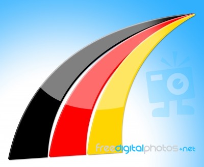 Flag Germany Represents Nation Deutch And Nationality Stock Image