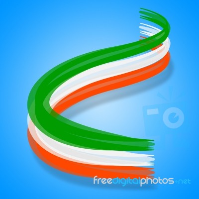 Flag Ireland Shows Patriotism Patriotic And Nationality Stock Image