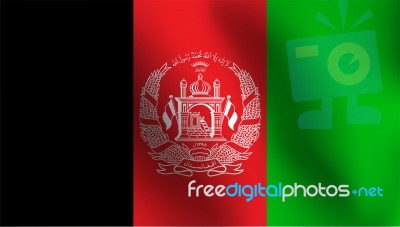 Flag Of Afghanistan -  Illustration Stock Image