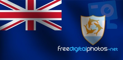 Flag Of Anguilla -  Illustration Stock Image