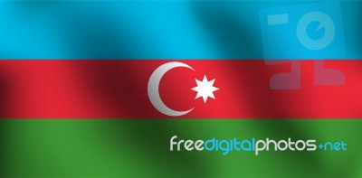 Flag Of Azerbaijan -  Illustration Stock Image