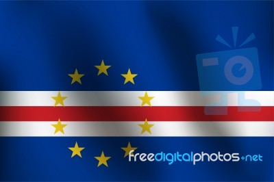 Flag Of Cape Verde -  Illustration Stock Image
