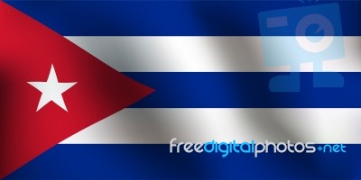 Flag Of Cuba -  Illustration Stock Image