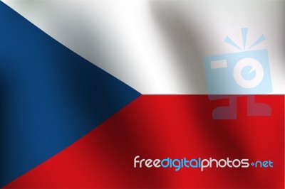 Flag Of Czech Republic -  Illustration Stock Image
