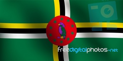 Flag Of Dominica -  Illustration Stock Image