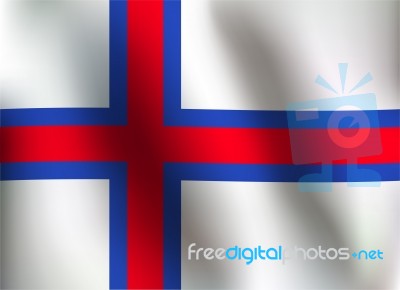 Flag Of Faroe Islands -  Illustration Stock Image