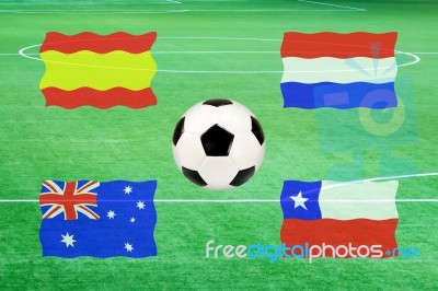 Flag Of Group B Soccer World Cup 2014 Stock Image