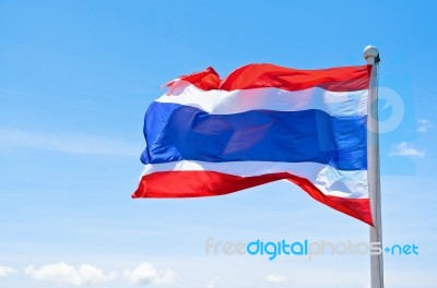 Flag Of Thailand Stock Photo