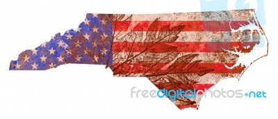 Flag Patterned North Carolina State Stock Image