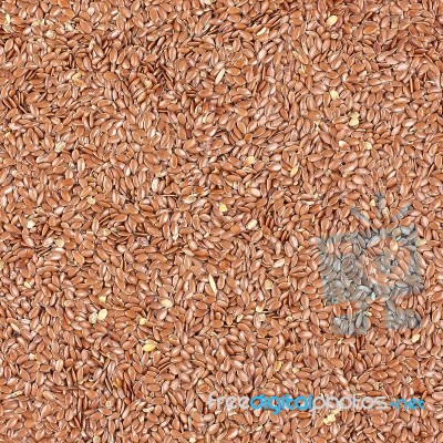 Flax Seeds Isolated On White Background Stock Photo