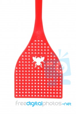 Flies Swatter Household Object On White Stock Photo