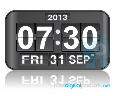 Flip Clock Stock Image