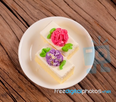 Flower Cake Stock Photo