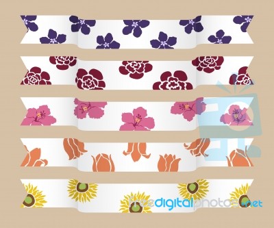 Flower Ribbon Stock Image