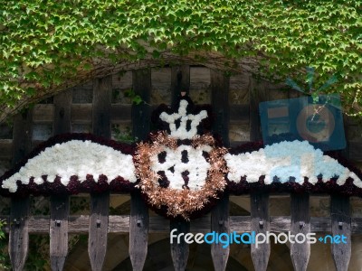 Flower Tribute To The Raf At Hever Castle Stock Photo