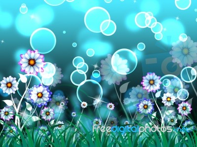 Flowers Background Means Growth And Beautiful Garden
 Stock Image