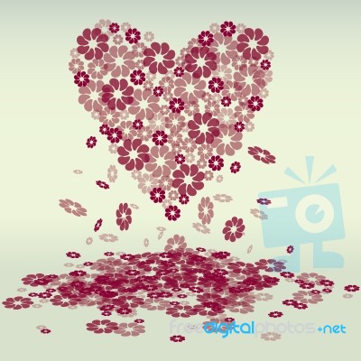 Flowers Heart Stock Image Flowers Heart Stock Image