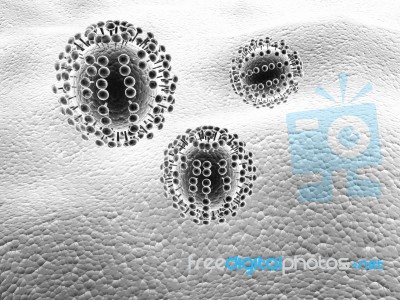 Flu Virus Illustration Stock Image