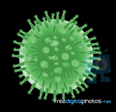 Flu Virus Structure Stock Image
