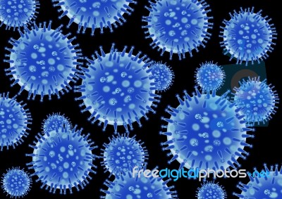 Flu Virus Structure Stock Image