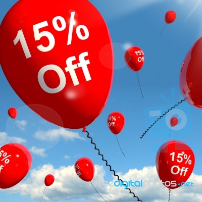 Flying Balloon Showing 15 Off Stock Image