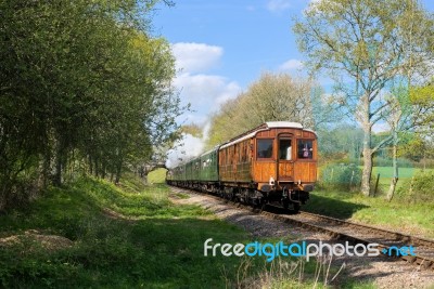 Flying Scotsman On The Bluebell Line Stock Photo