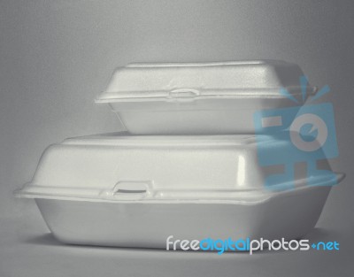 Foam Containers Stock Photo