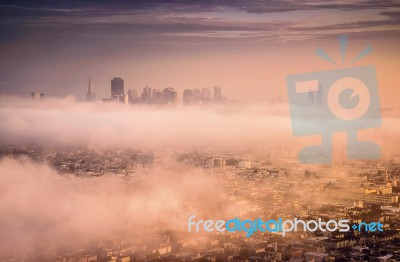 Foggy San Francisco Stock Photo