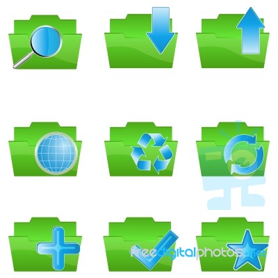 Folder Icons Stock Image