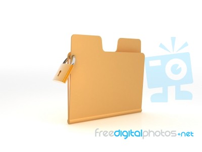 Folder Lock Stock Image