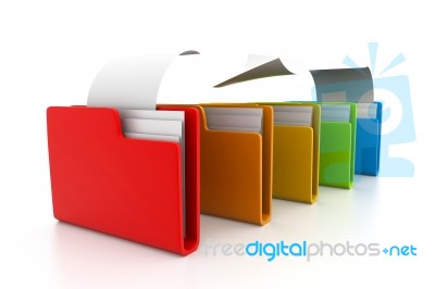 Folder With Documents Stock Image